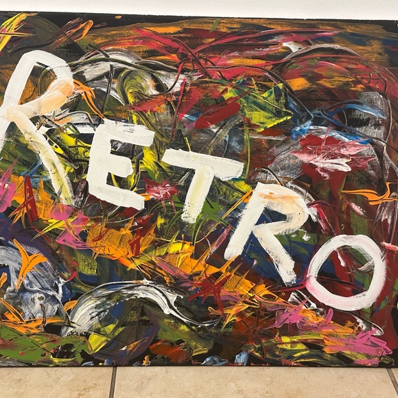 Retro Canvas Hip Hop Urban Style Painting - Picture 4 of 5